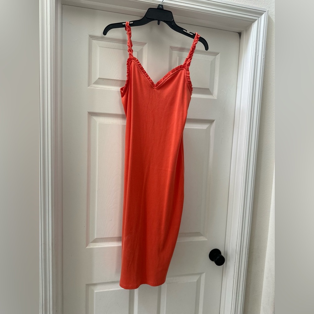 Bar III Coral V-Neck Top